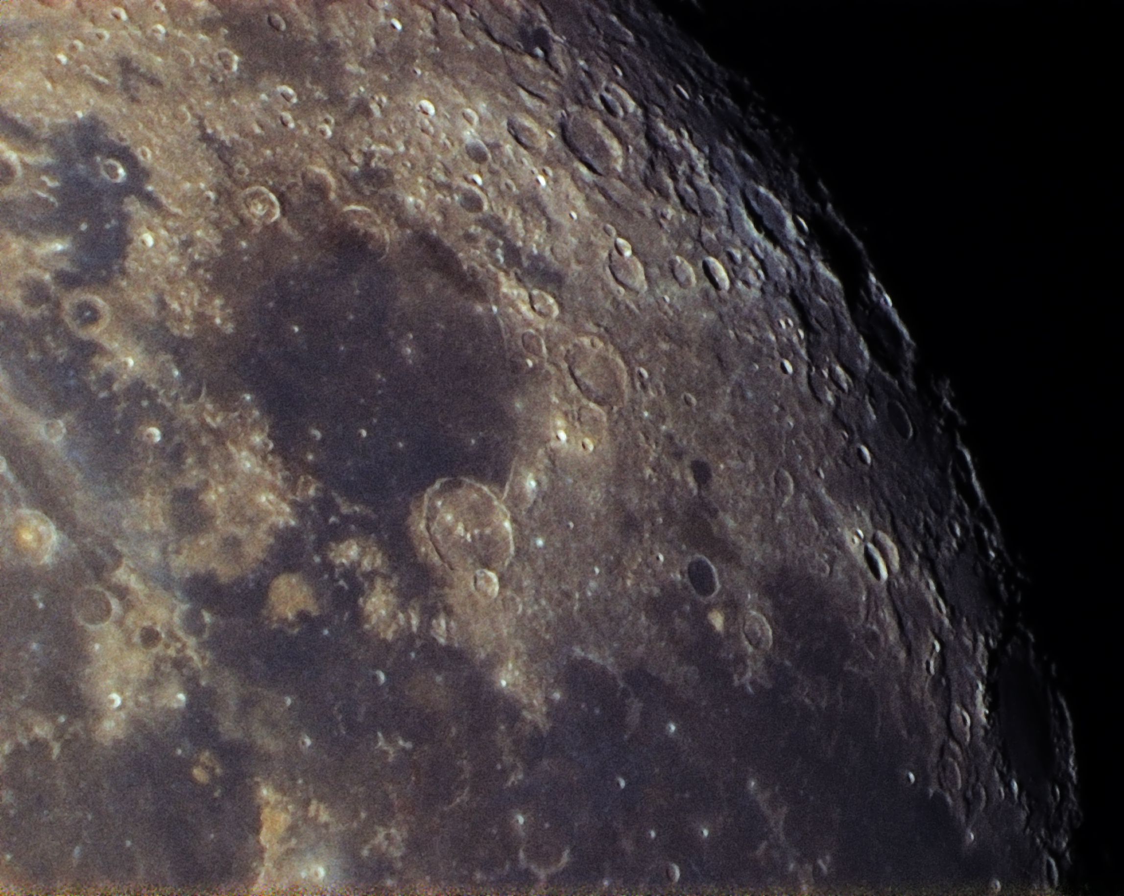 color moon closeup
