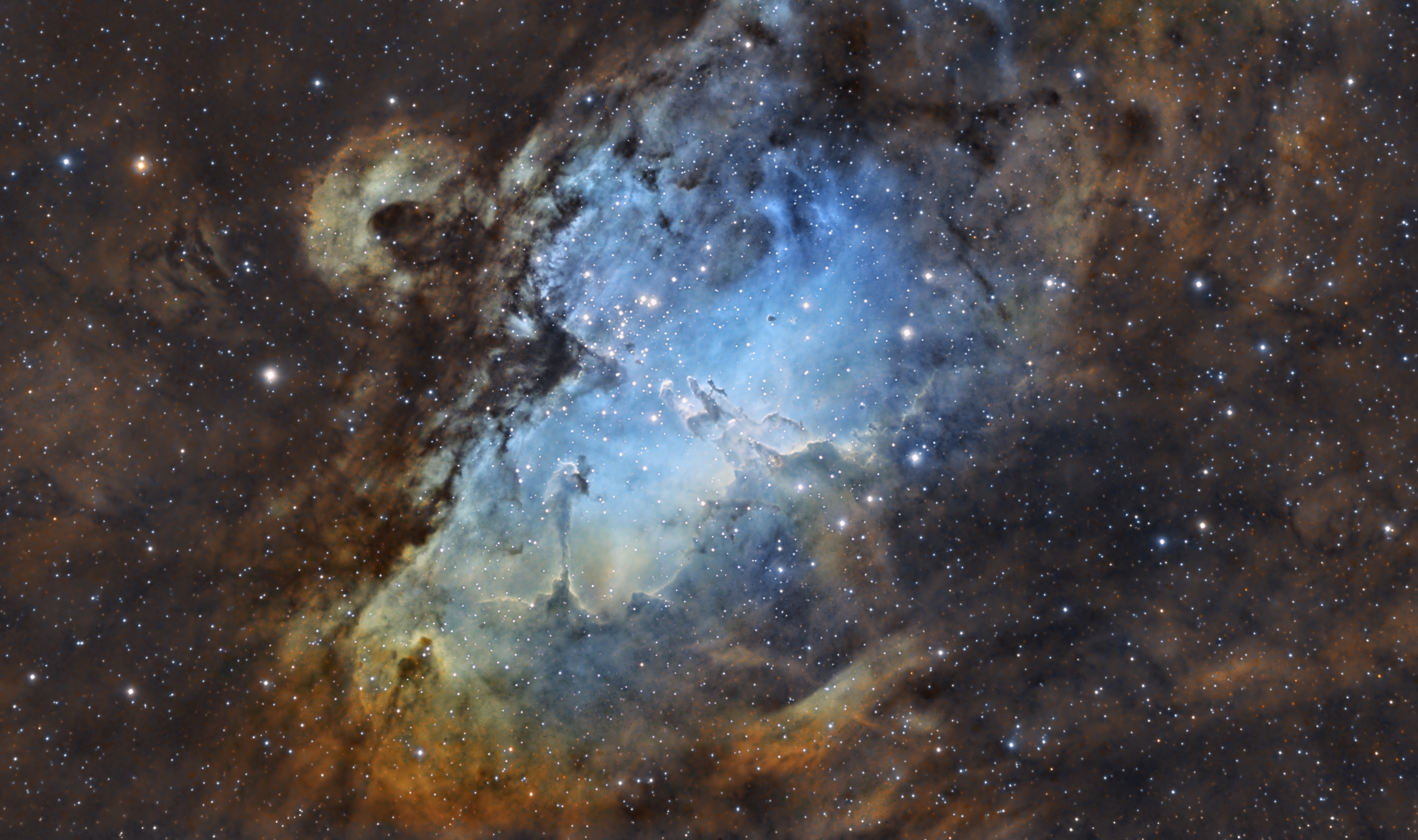 Eagle nebula in SHO
